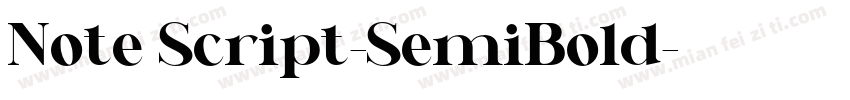 Note Script-SemiBold字体转换